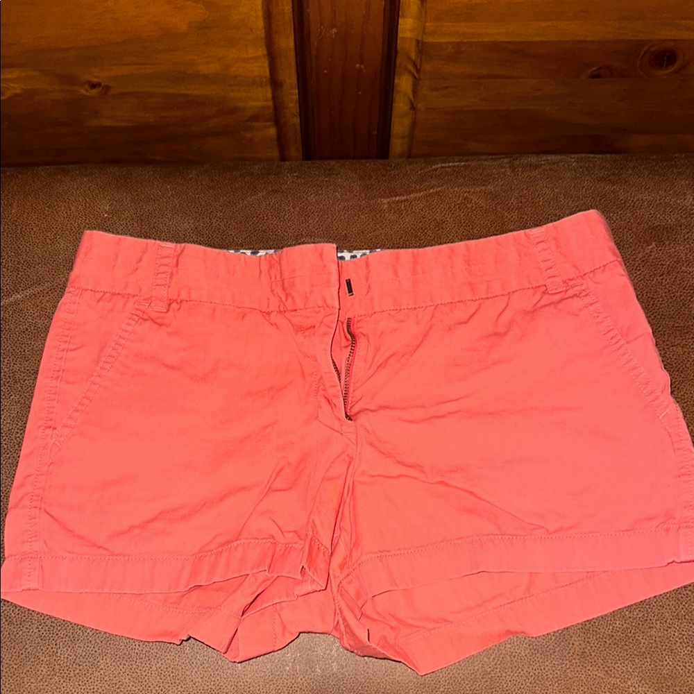 J. Crew Orange Shorts Vibrant Summer Essential Size 8